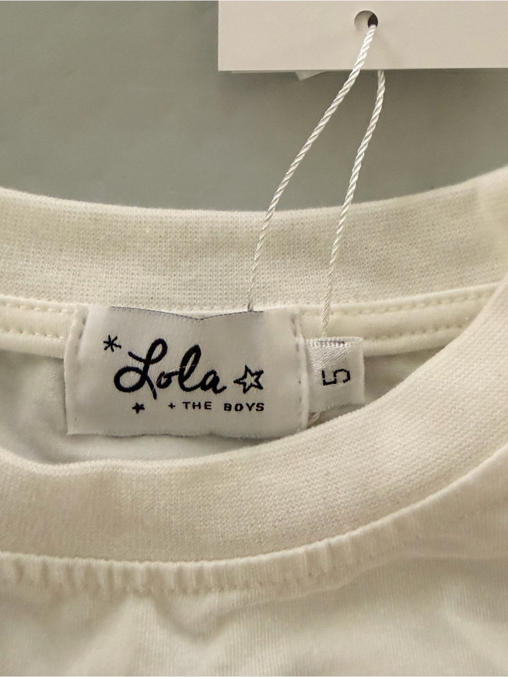 Lola and the boys White Ruffle Sleeve Tee with Multicolor Sequin 'BE DAY GIRL' - Picture 2 of 3